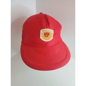 Vintage 1960s Golf Logo Mesh Snapback Sz S/M Flat Bill Wide Brim Patch
